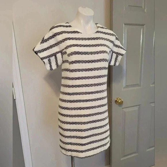 Sail to Sable(STS) Striped Tweed Fully Lined Shift Dress(10) - Picture 2 of 10